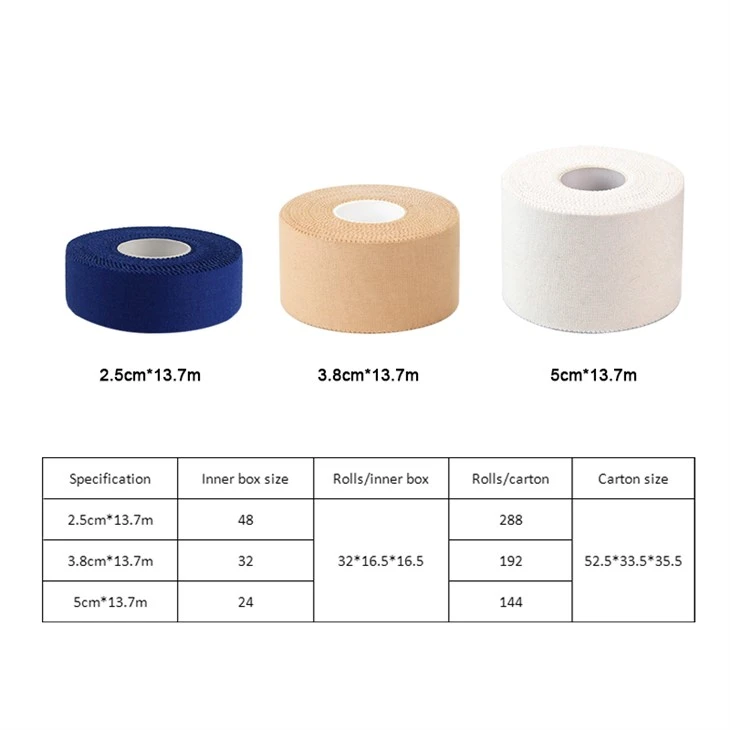 size of Zinc oxide strapping tape